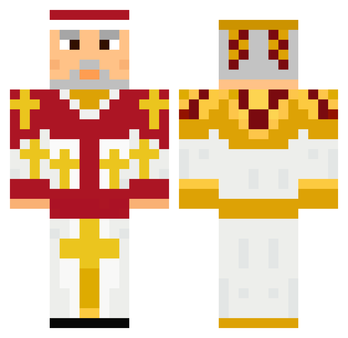 KottbulleKing Minecraft skin, front and back view