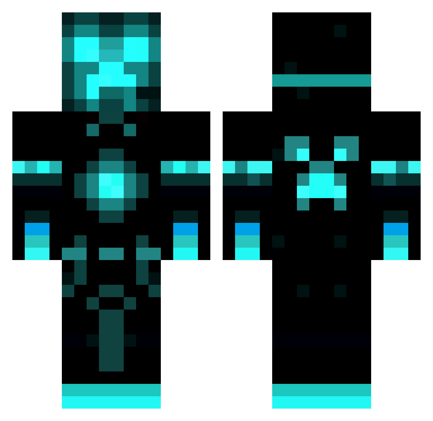 Robot_2000 Minecraft skin, front and back view