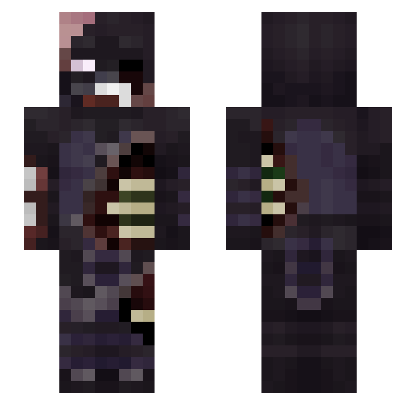 Epepsic_E Minecraft skin, front and back view