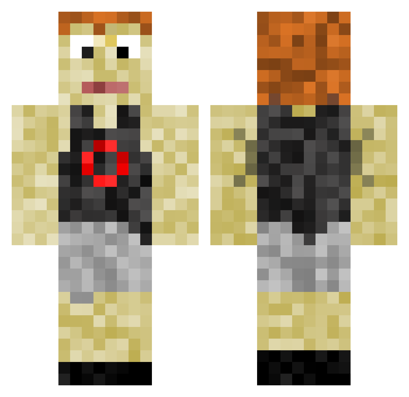 bankeangHUB Minecraft skin, front and back view