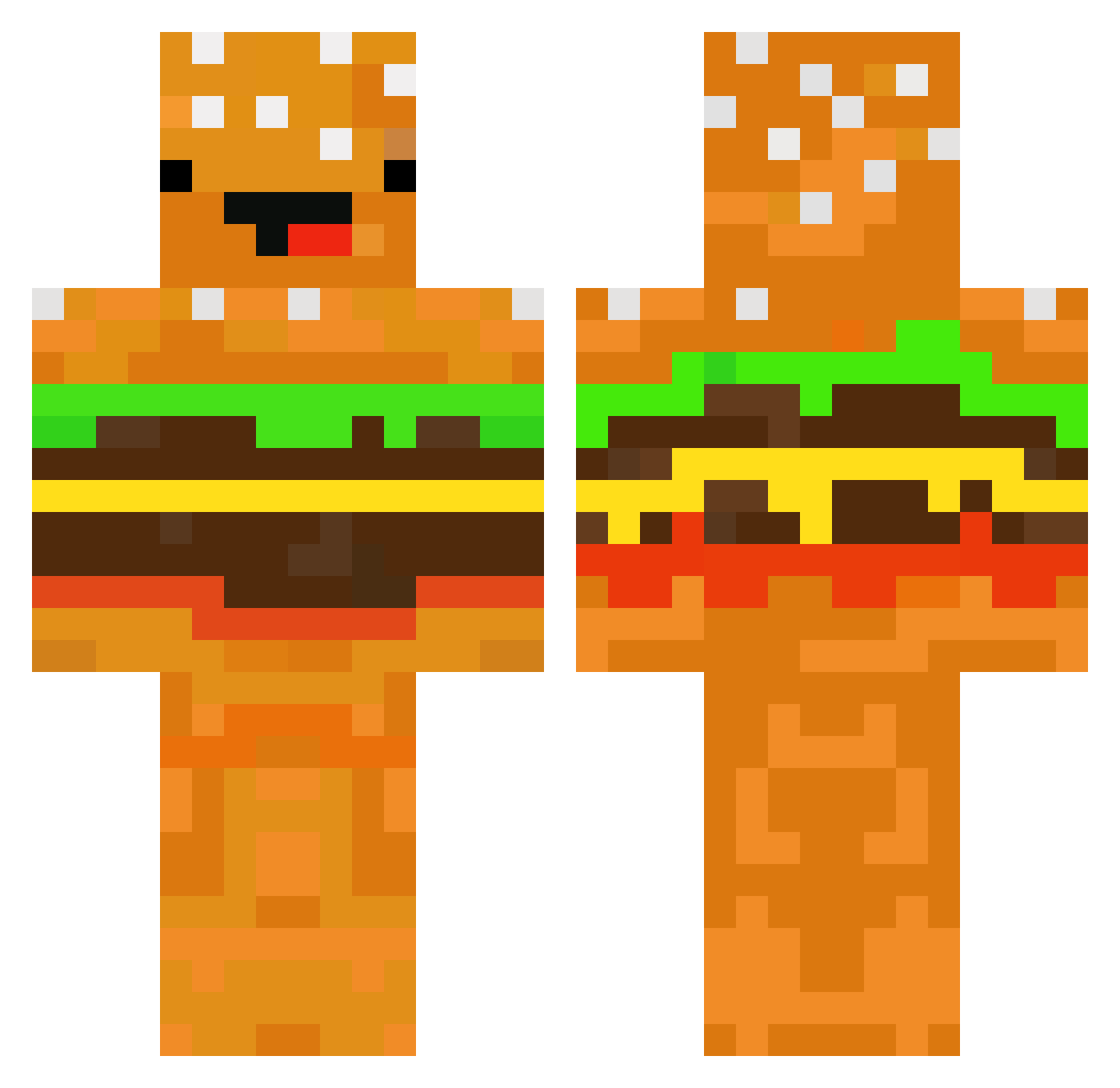 Ewa67 Minecraft skin, front and back view
