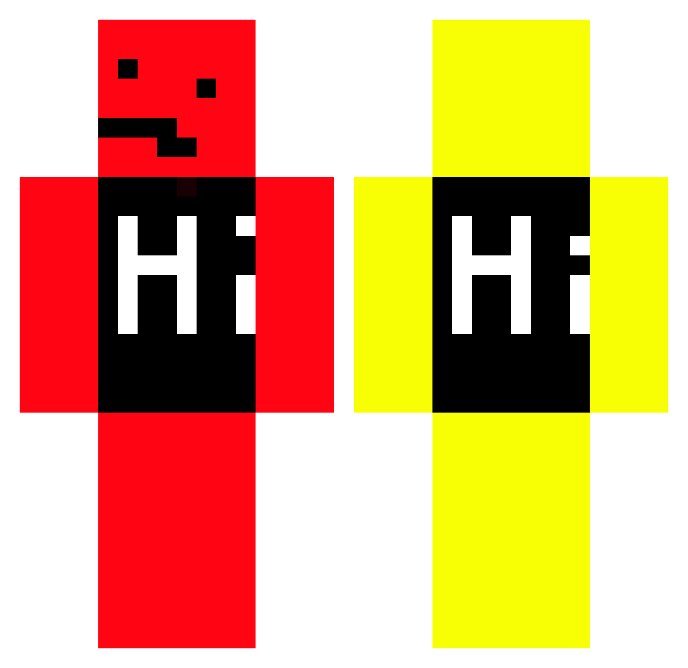 VaughnStotz Minecraft skin, front and back view
