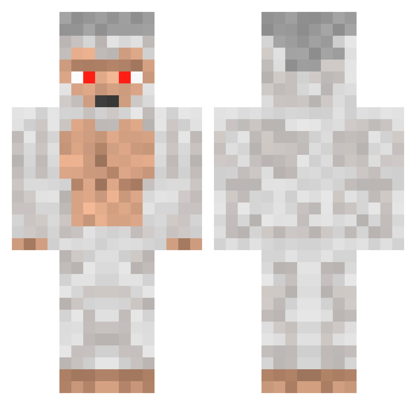 Dyyet Minecraft skin, front and back view