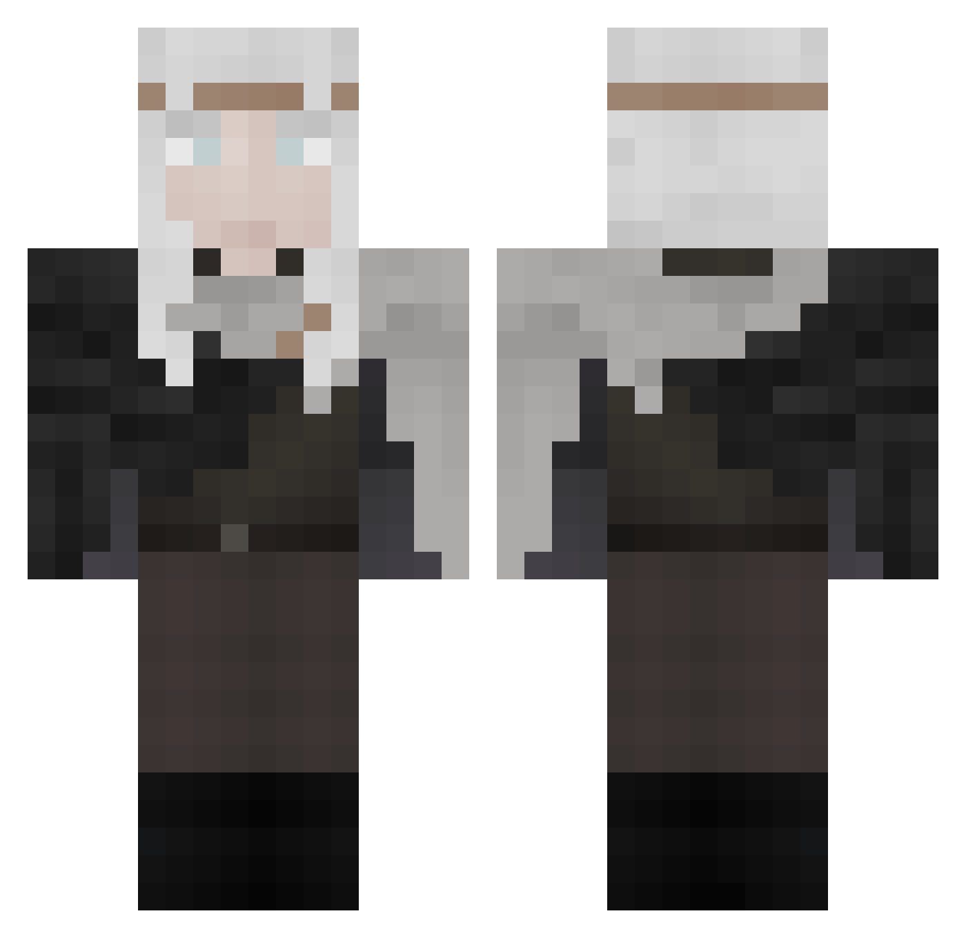 Kage_207 Minecraft skin, front and back view