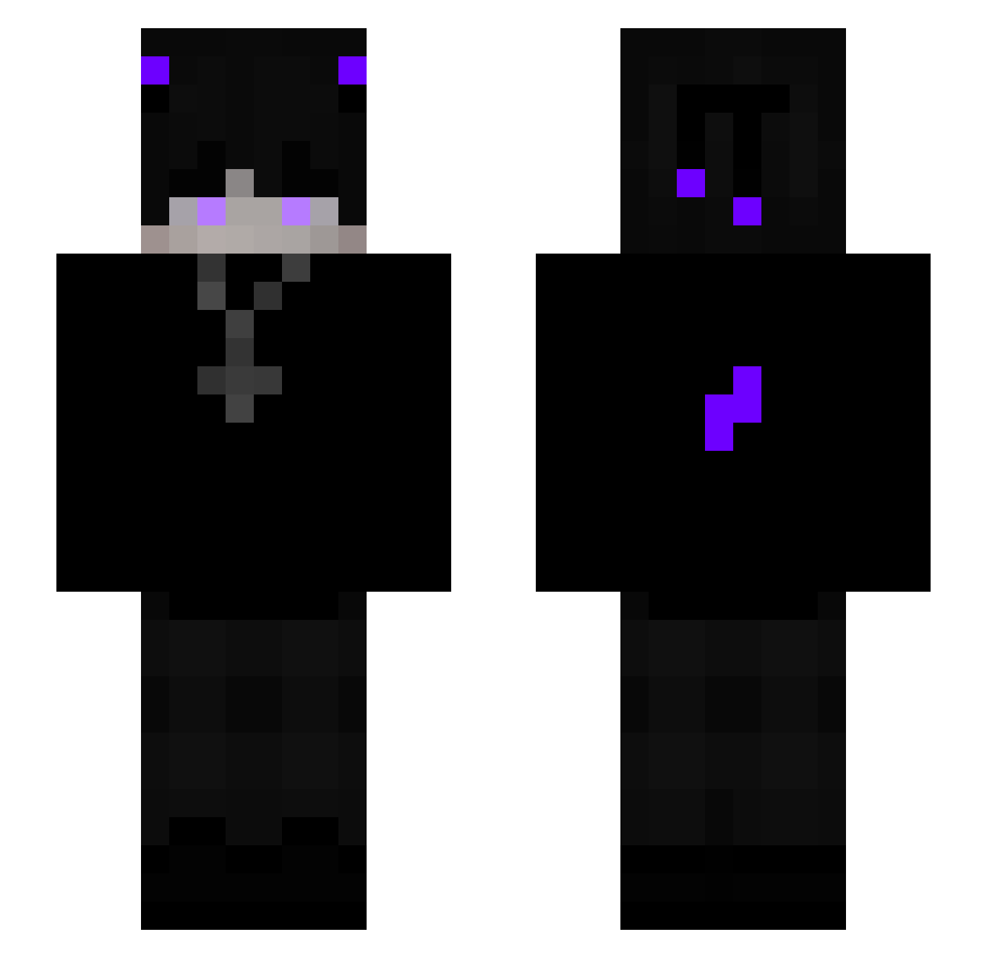 rvbio Minecraft skin, front and back view
