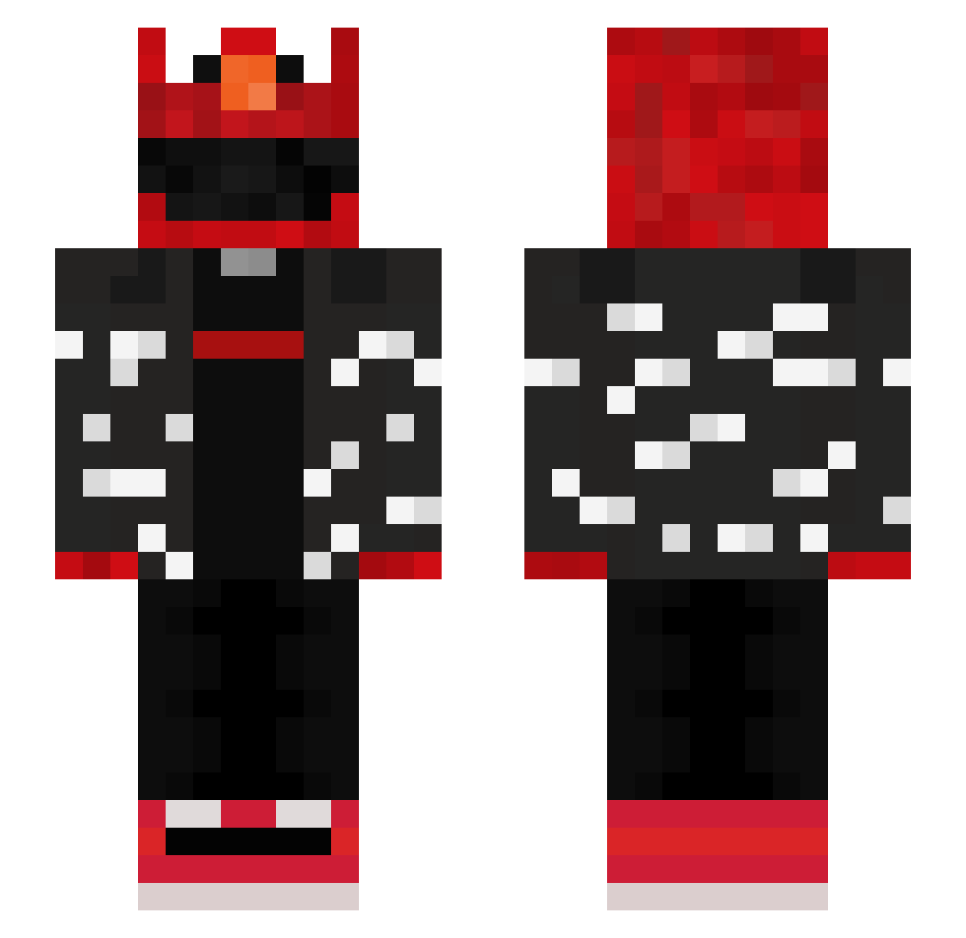 DalgoatXD Minecraft skin, front and back view