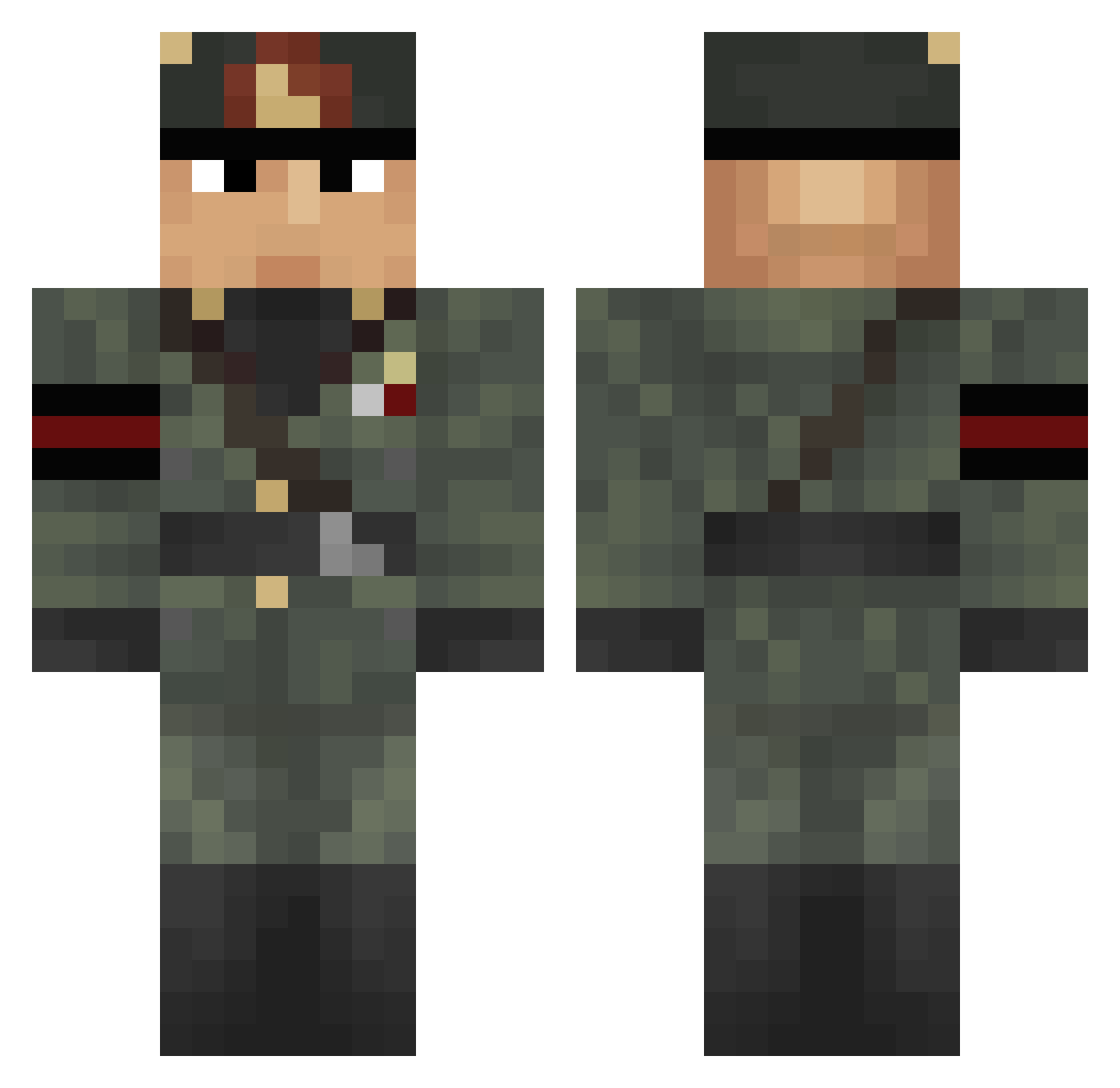 reg_dk Minecraft skin, front and back view