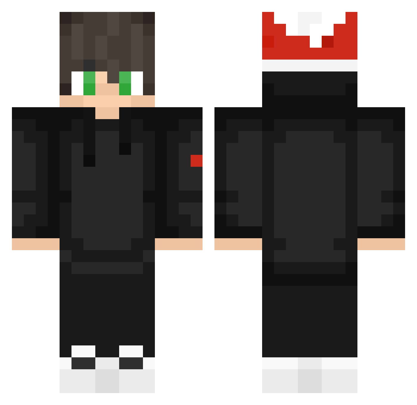 banathe Minecraft skin, front and back view