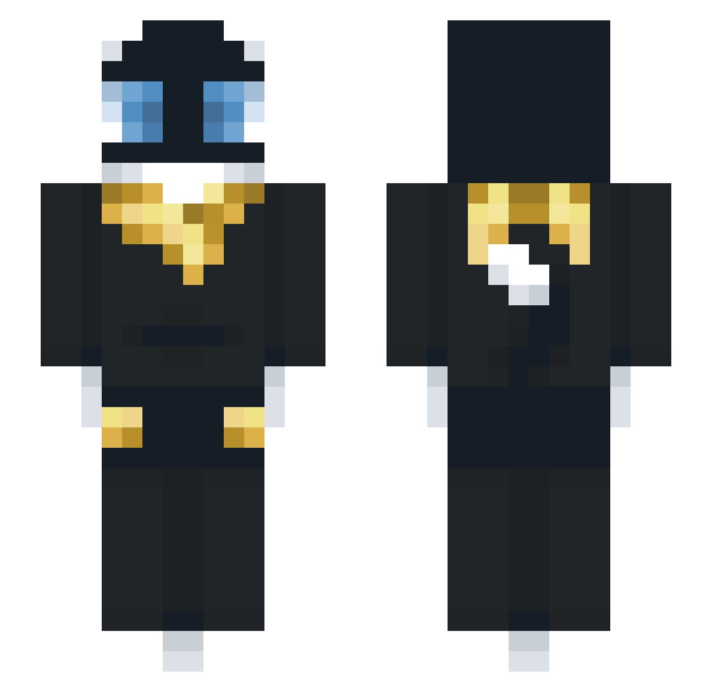 nucm Minecraft skin, front and back view