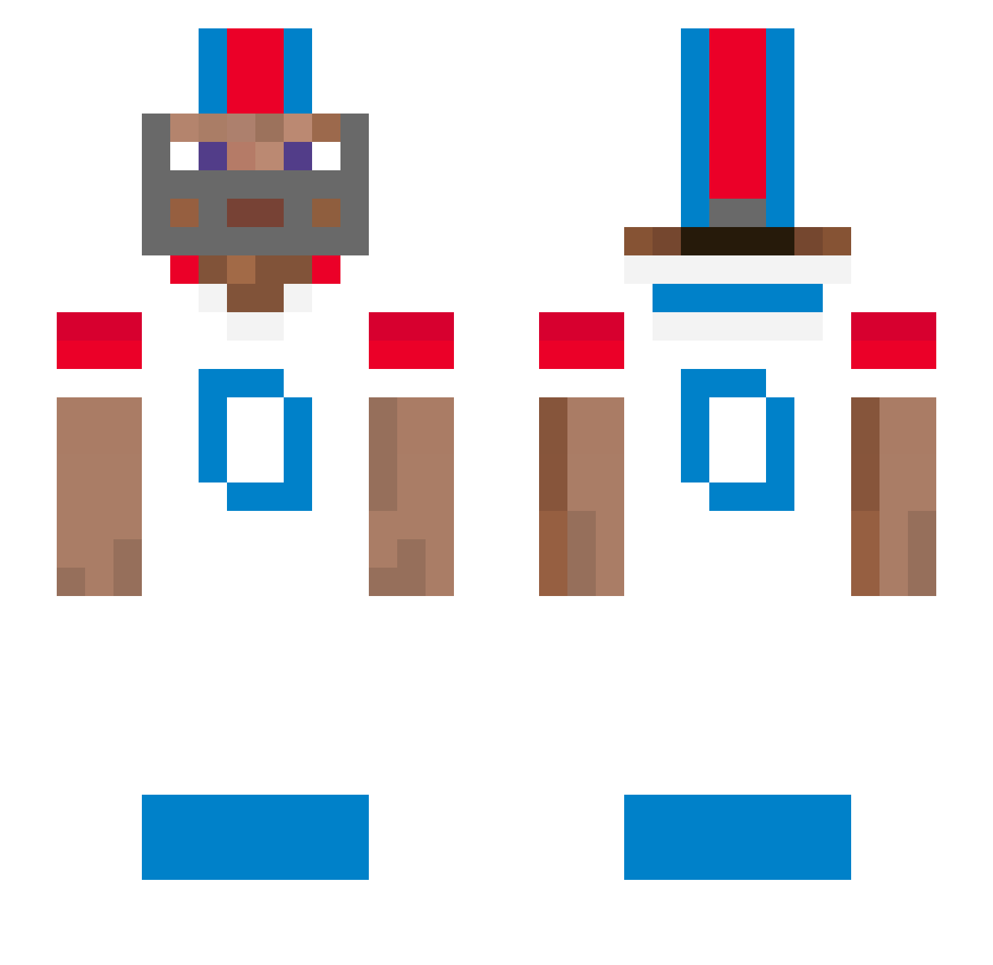 Tannersaurus117 Minecraft skin, front and back view