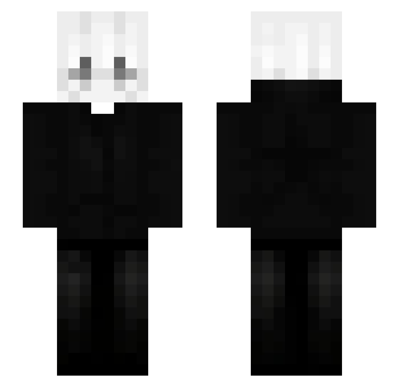 dubfub Minecraft skin, front and back view