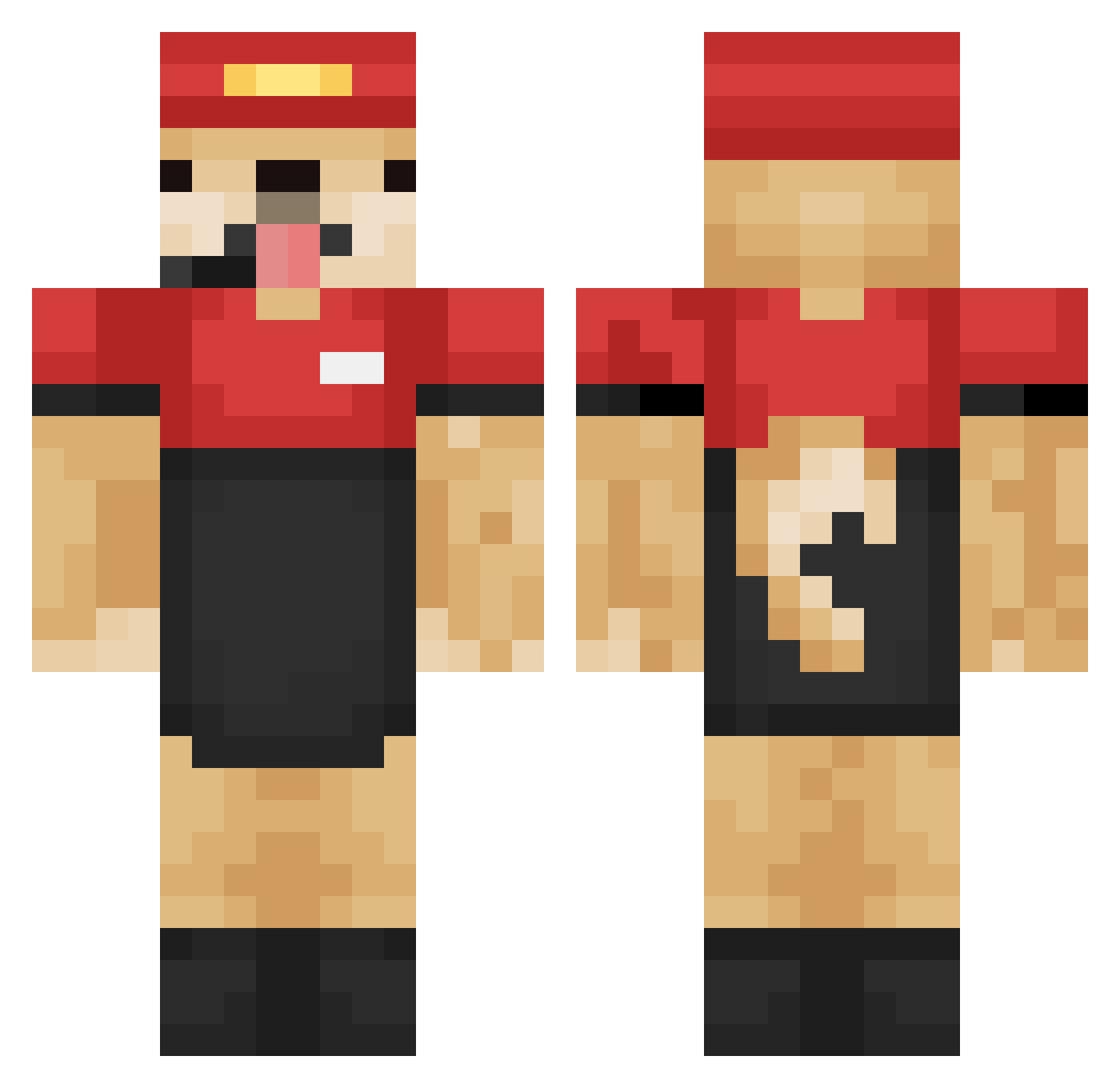 otterlvr69 Minecraft skin, front and back view