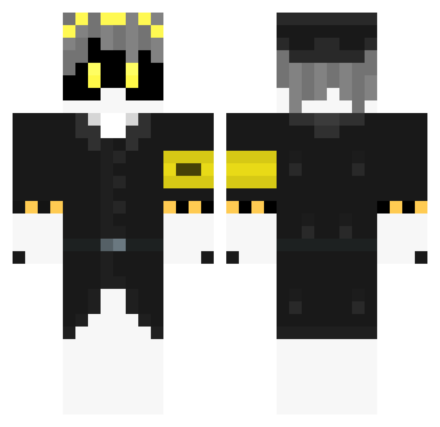 Kapix098lol Minecraft skin, front and back view