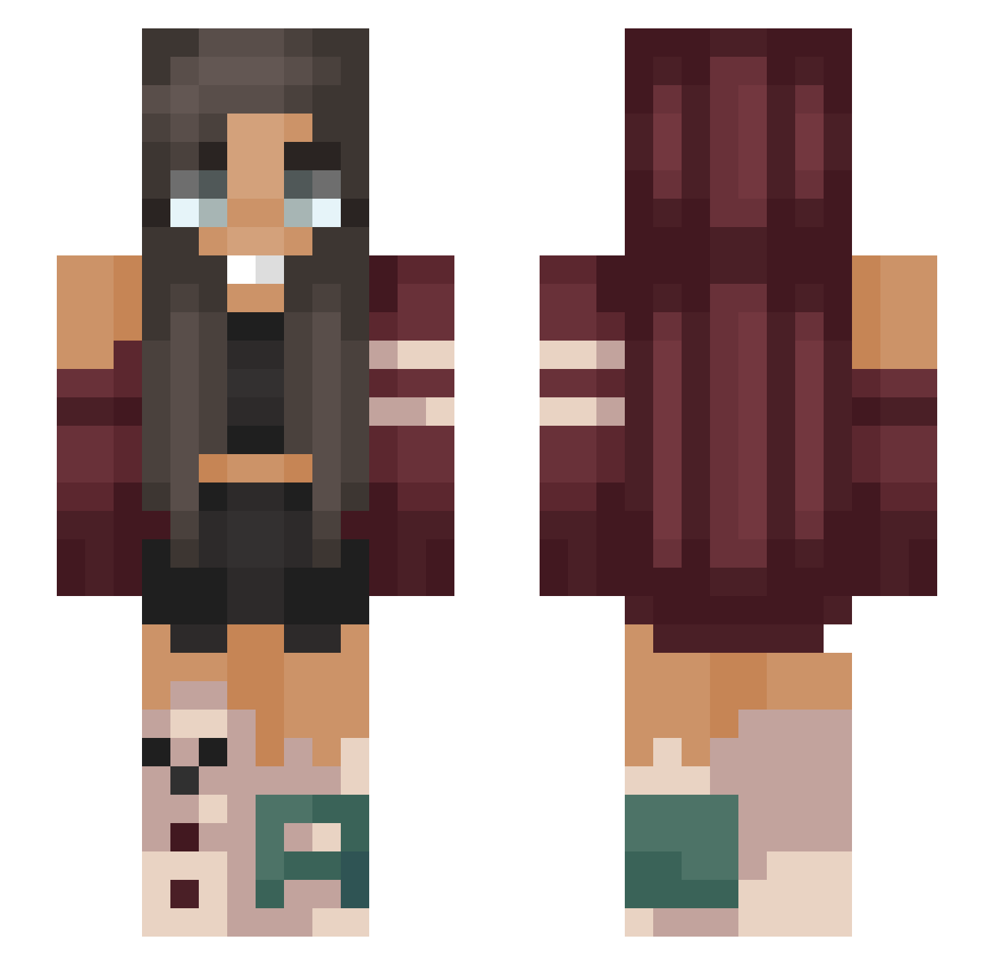 HobDiLiab Minecraft skin, front and back view