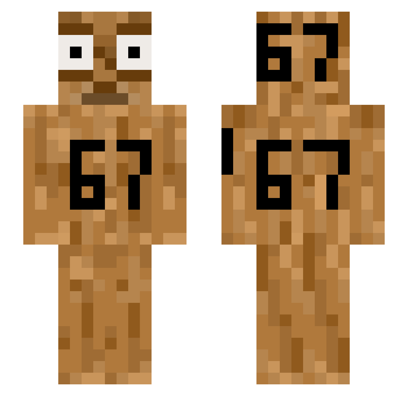 g00r33 Minecraft skin, front and back view