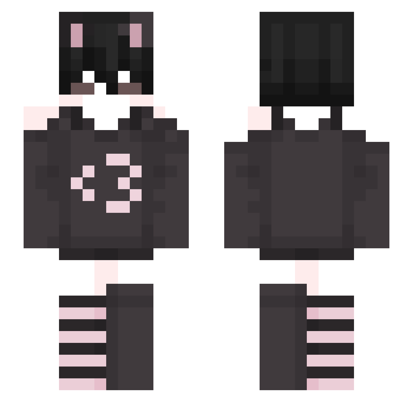 swedenzion Minecraft skin, front and back view