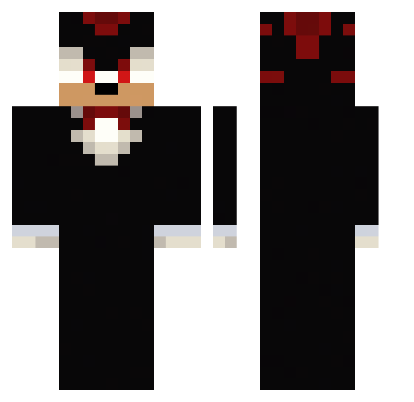Lukesteeve Minecraft skin, front and back view