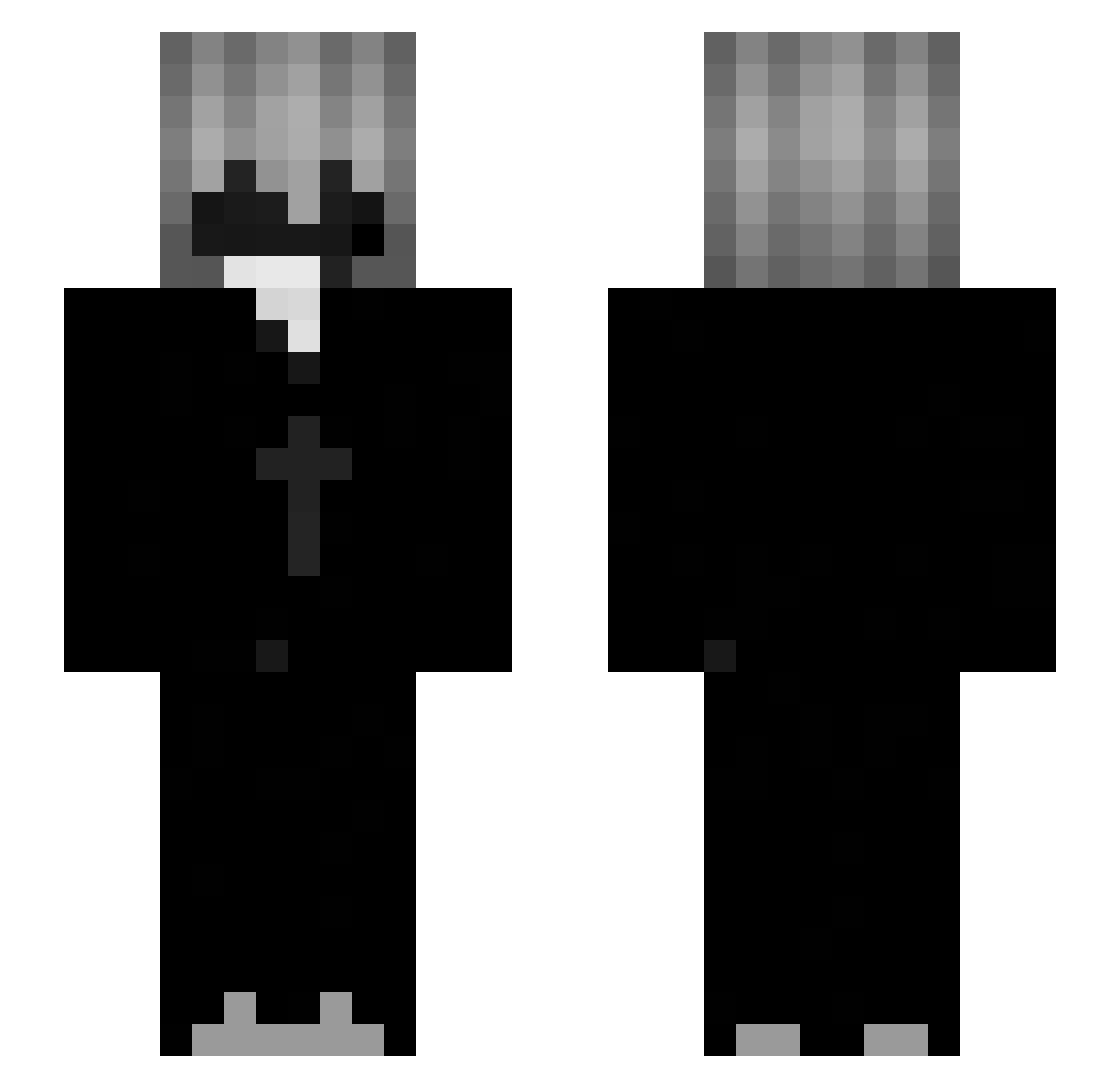 Rafilia Minecraft skin, front and back view
