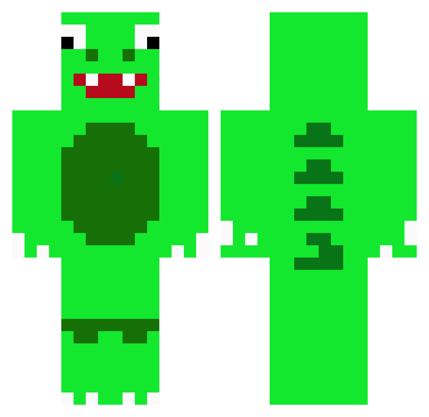 Xyloma Minecraft skin, front and back view