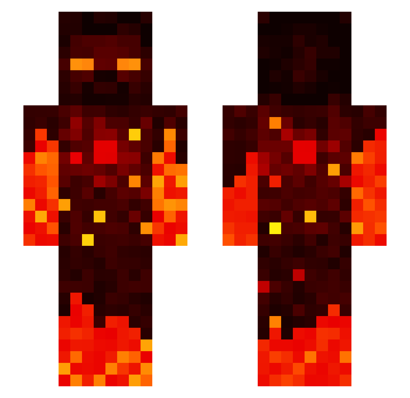 Ah_Ghost717 Minecraft skin, front and back view
