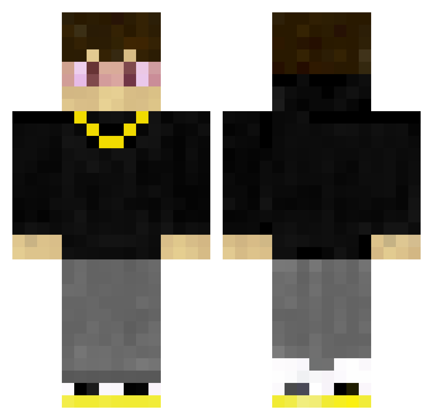 UndevDragon Minecraft skin, front and back view