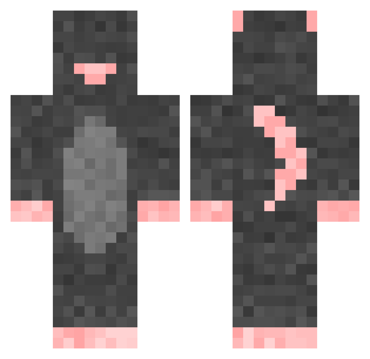 r1talin Minecraft skin, front and back view