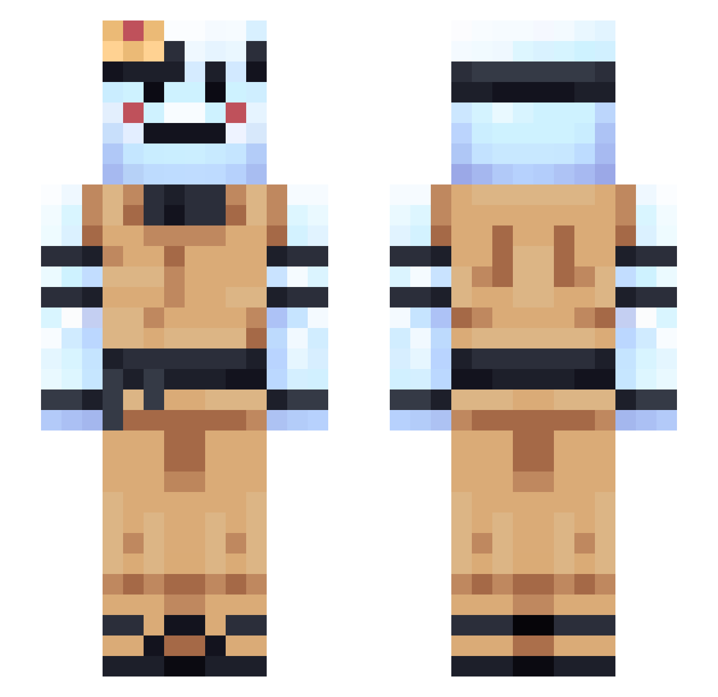 samuelparce Minecraft skin, front and back view