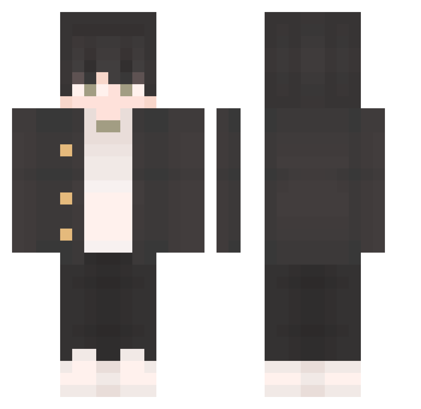 N9Dad Minecraft skin, front and back view