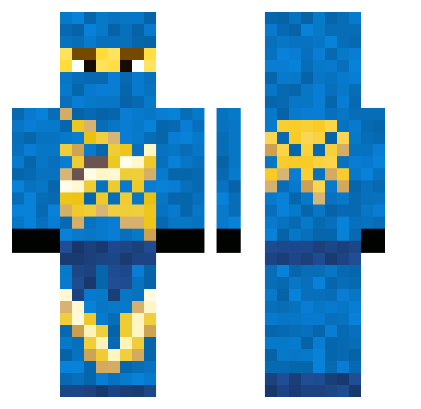 Pankielbaska767 Minecraft skin, front and back view