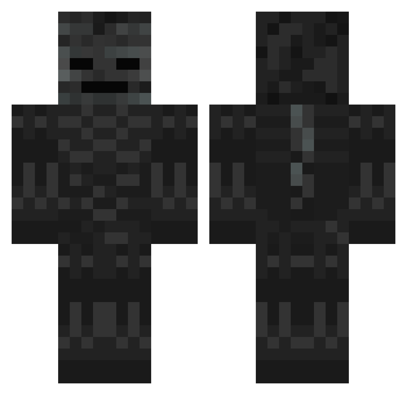 VoidMare99 Minecraft skin, front and back view