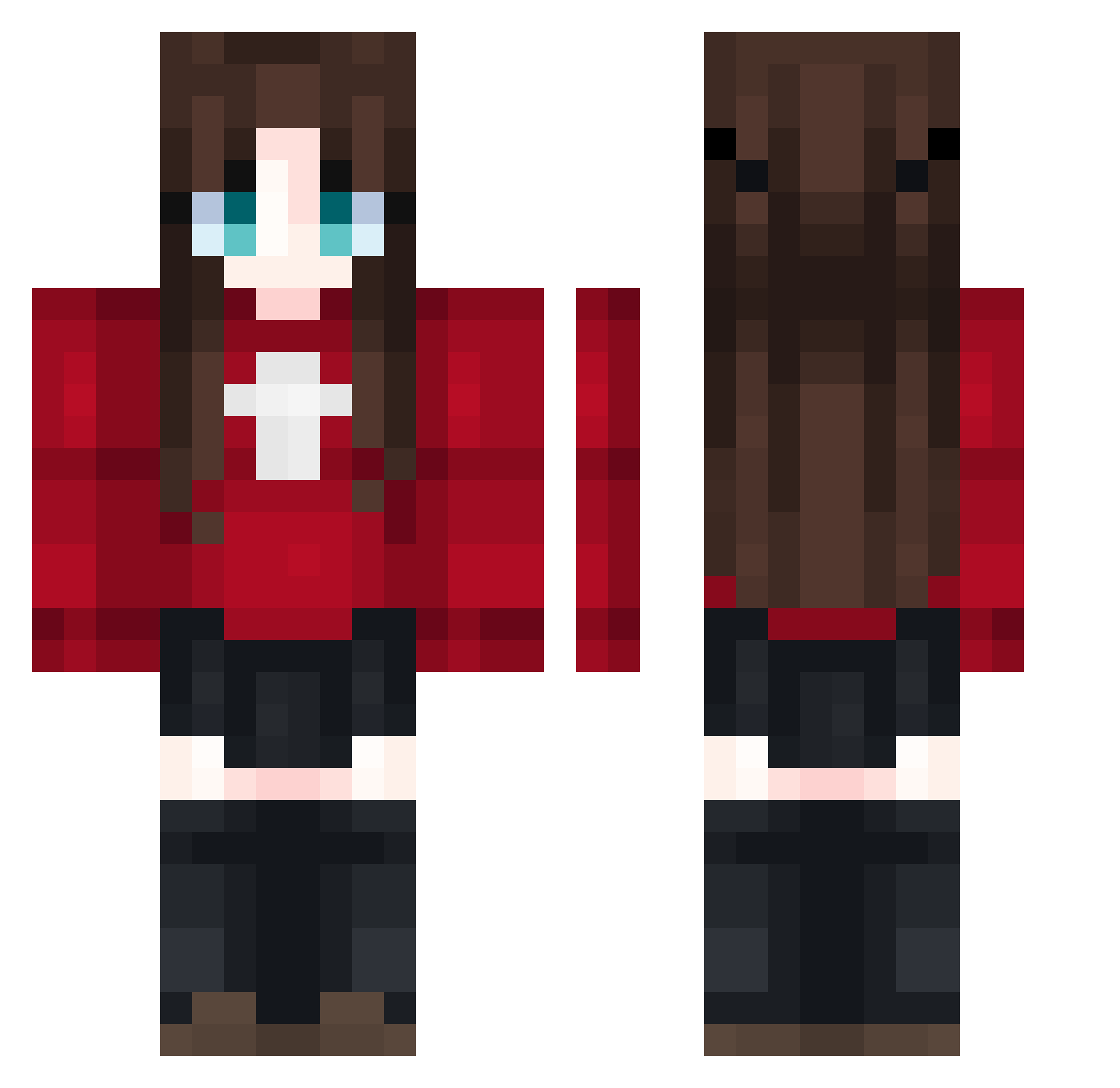 caleblikeskpop36 Minecraft skin, front and back view