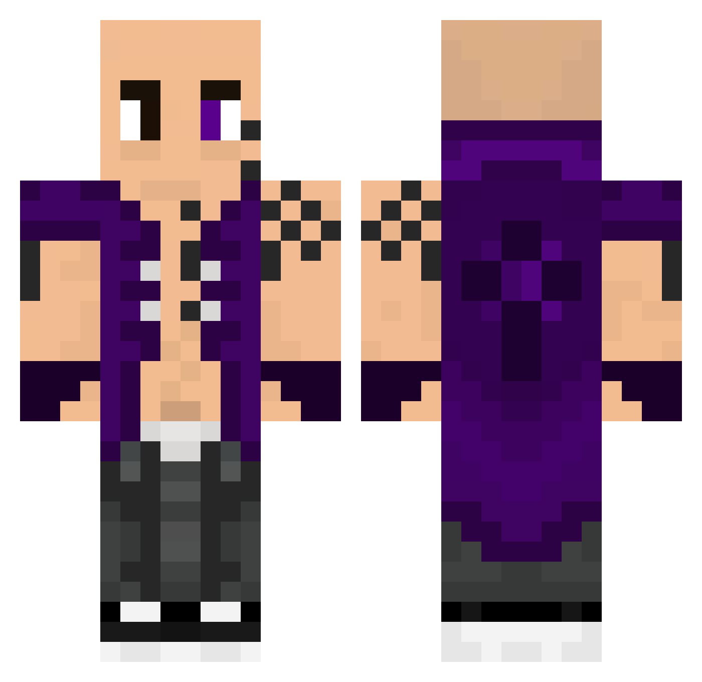 DollynhOtaku Minecraft skin, front and back view