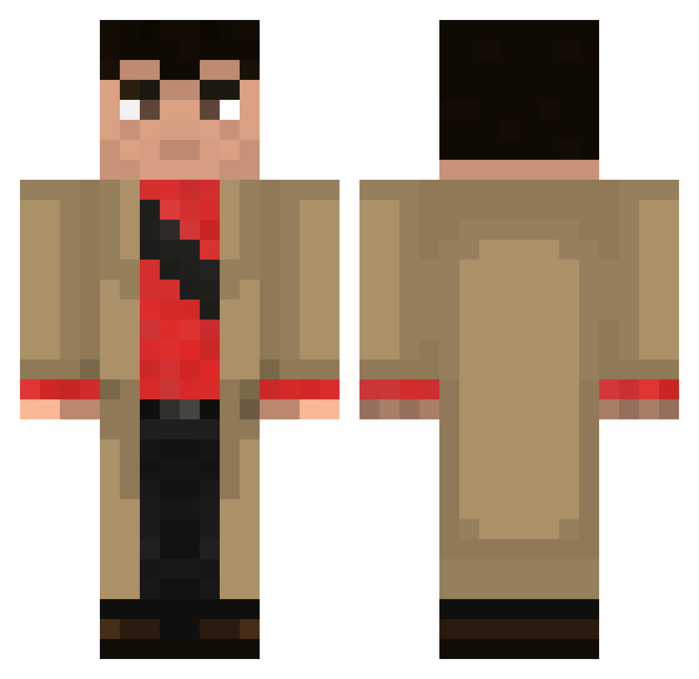 ThinkTankMC1 Minecraft skin, front and back view
