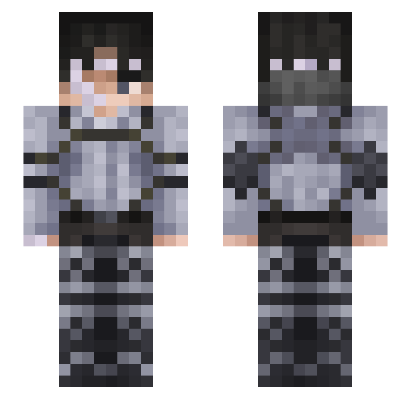 Red_Ghost24 Minecraft skin, front and back view