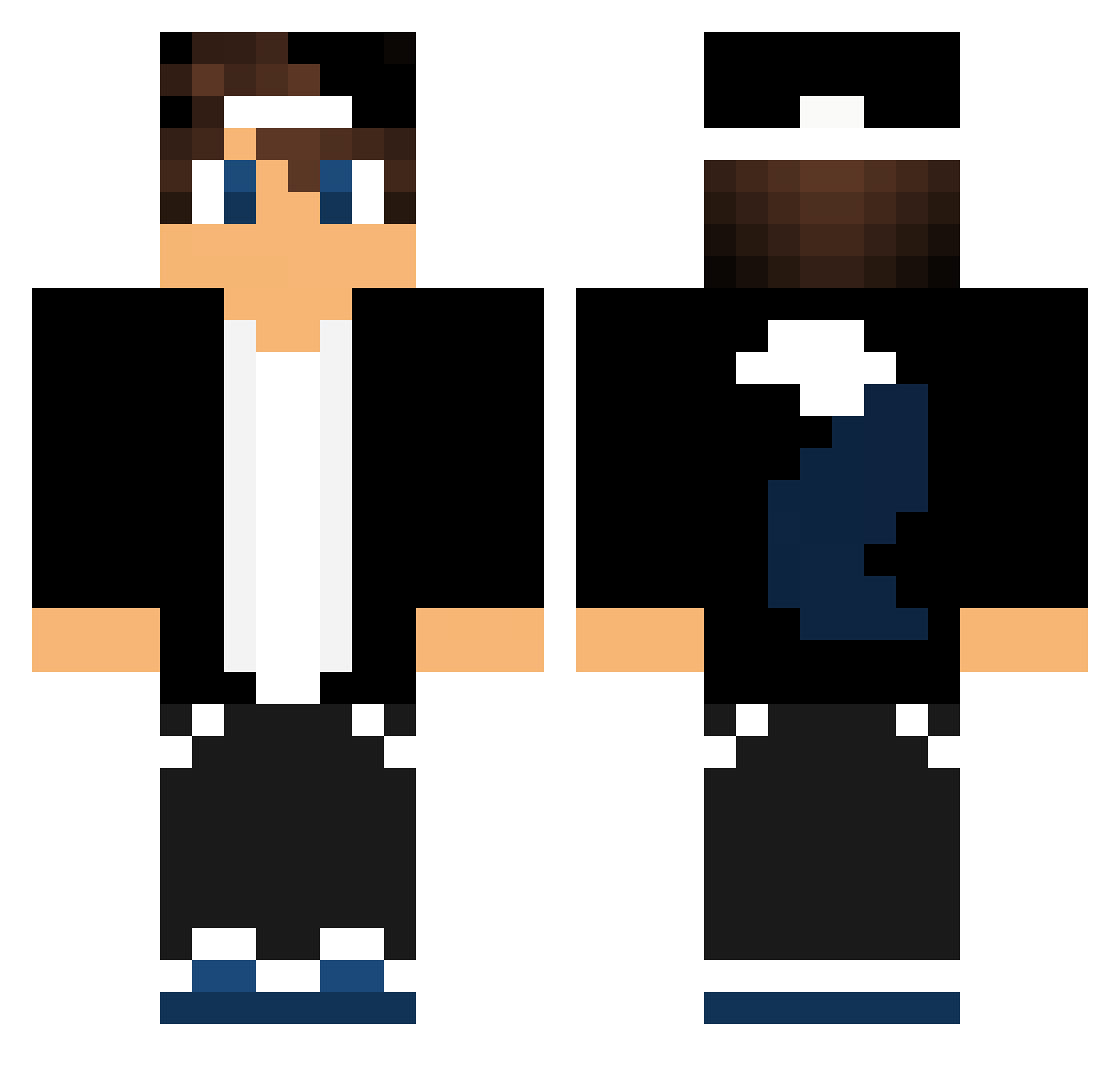 RadioSheepTS Minecraft skin, front and back view
