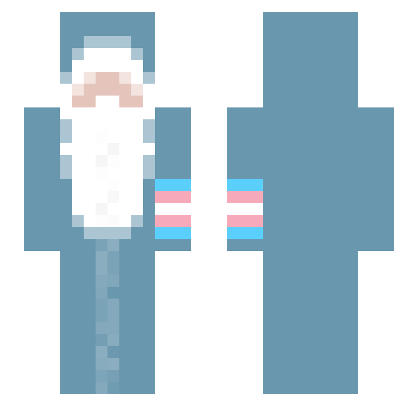 LilyandBlahaj Minecraft skin, front and back view