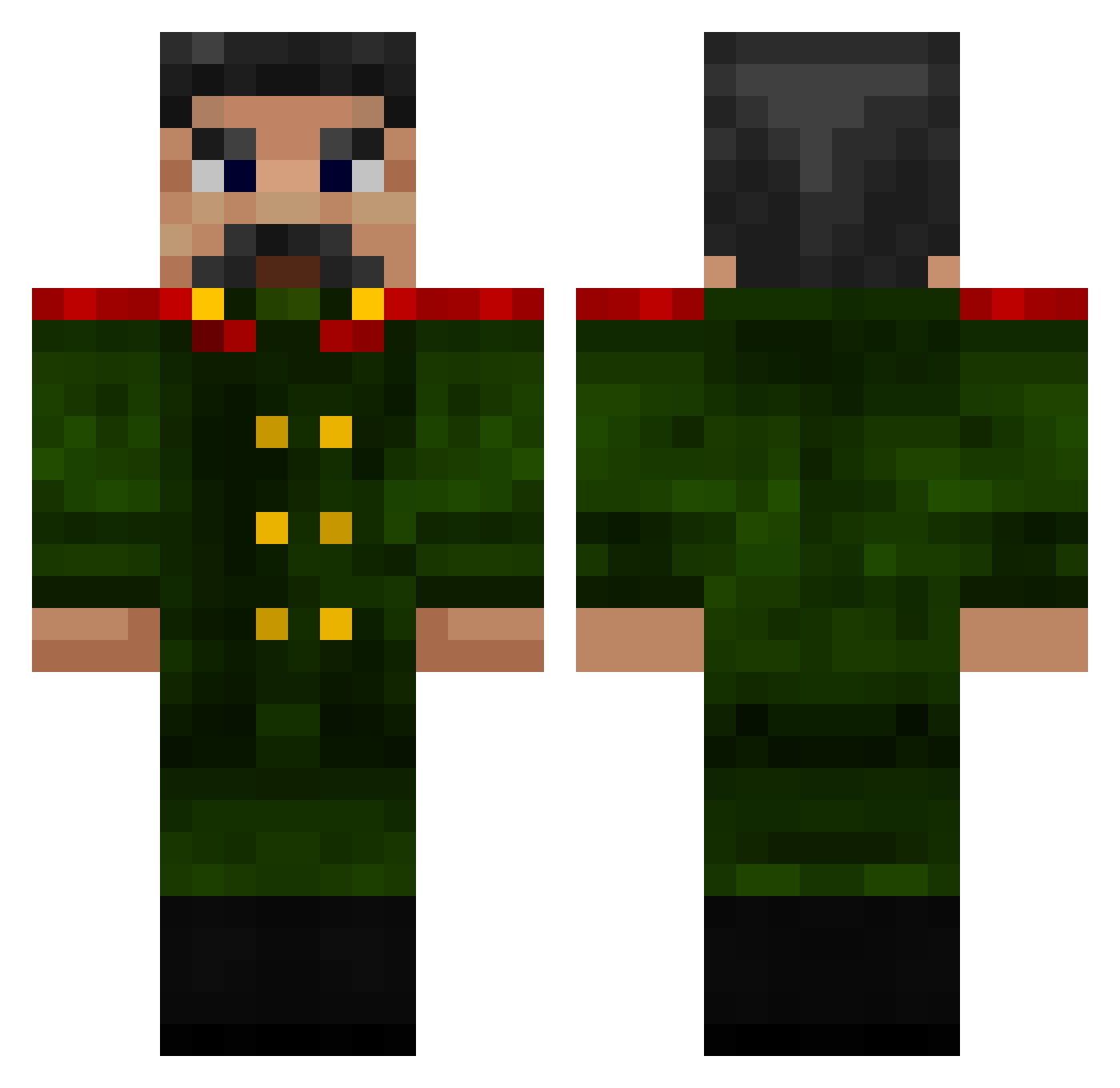 titanic_maker Minecraft skin, front and back view