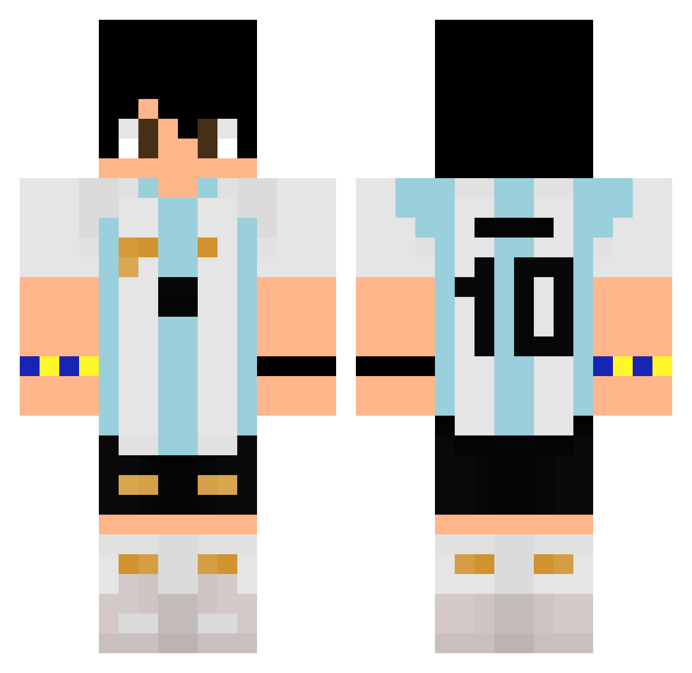 DaddyLawnter Minecraft skin, front and back view
