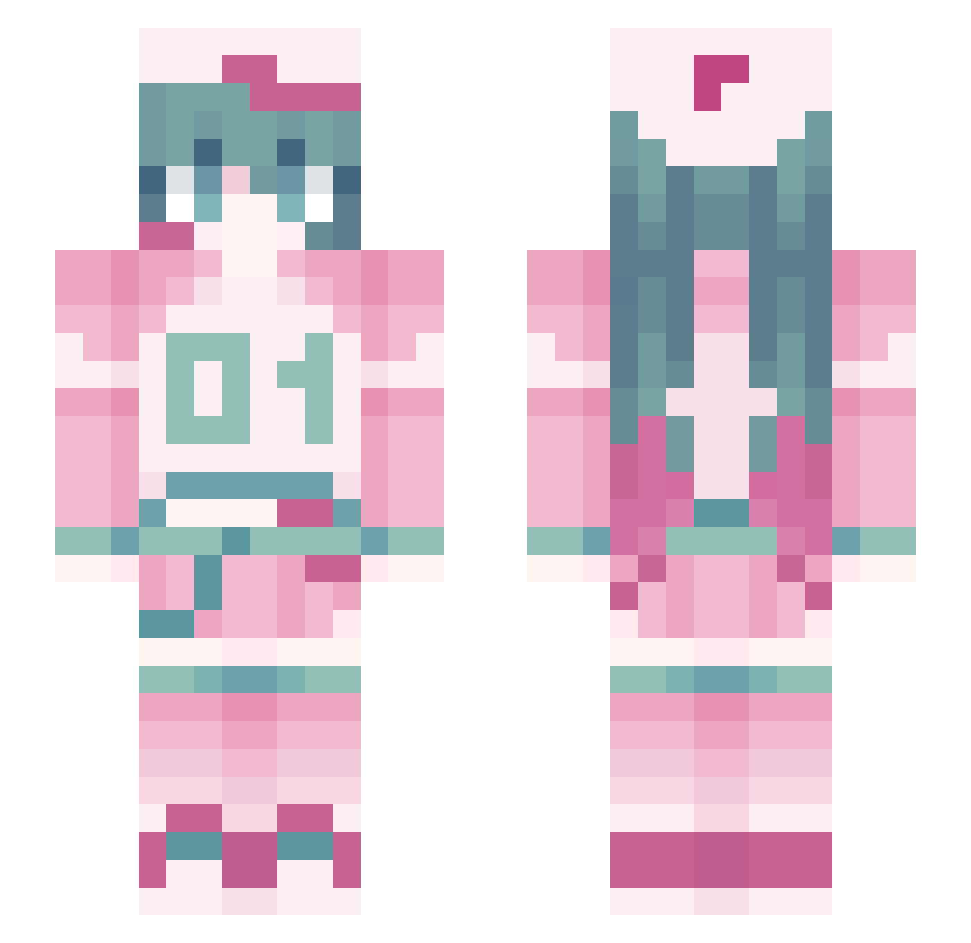 poIakpls Minecraft skin, front and back view