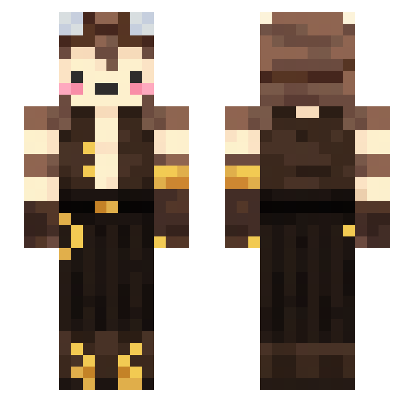 XAki_ChanX Minecraft skin, front and back view