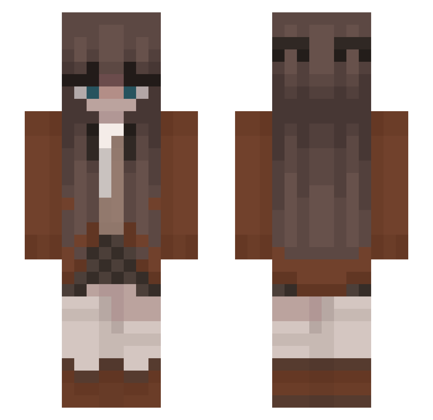 Ash6363 Minecraft skin, front and back view