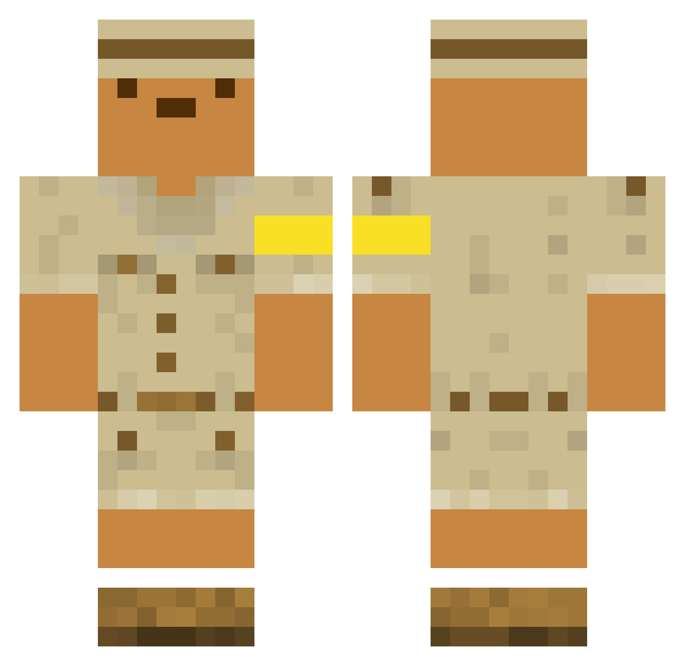 SenorBlas Minecraft skin, front and back view