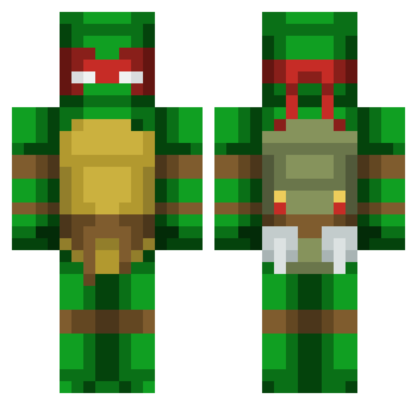 GorillaInDaCoup Minecraft skin, front and back view