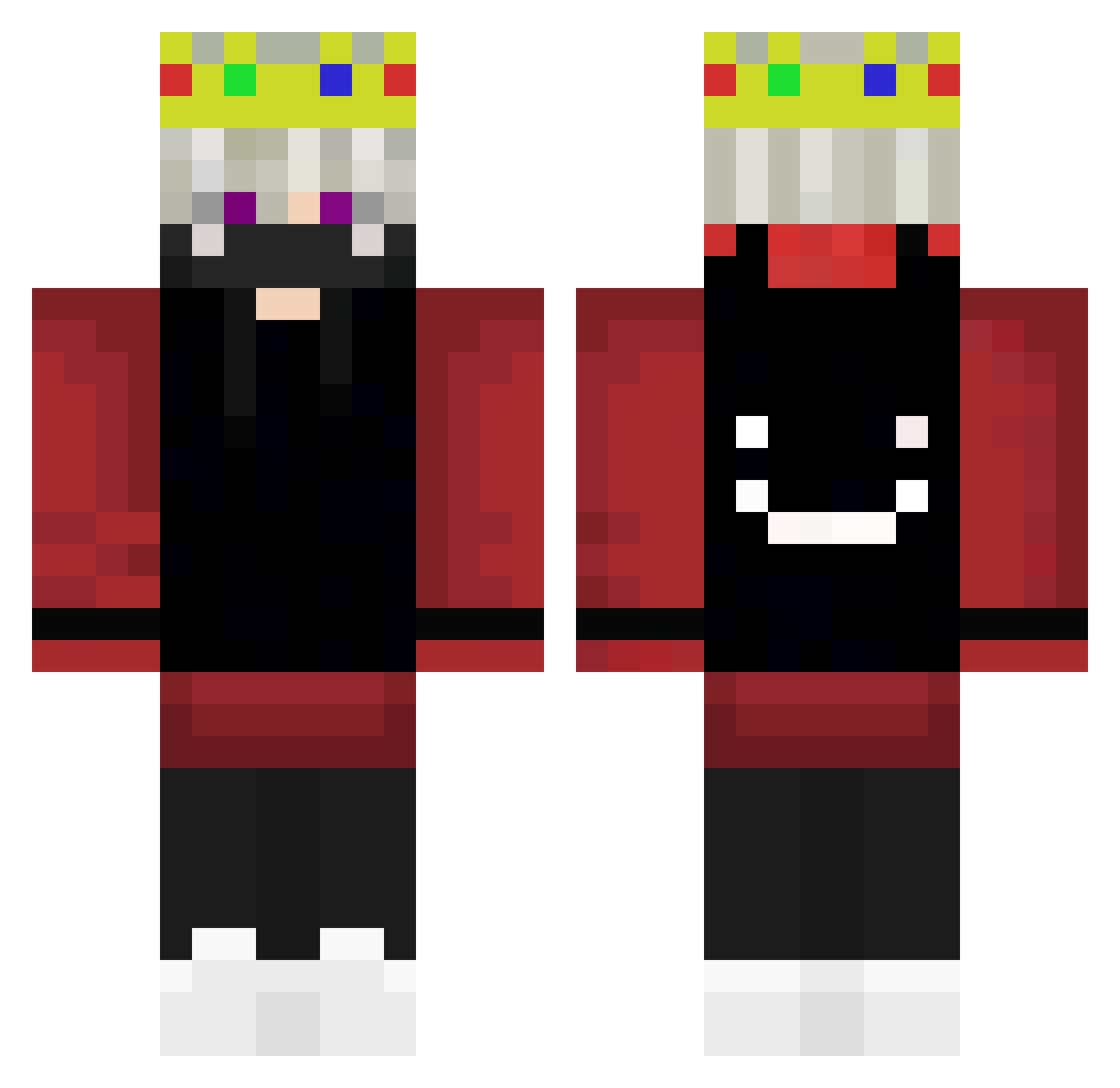 da_berger Minecraft skin, front and back view