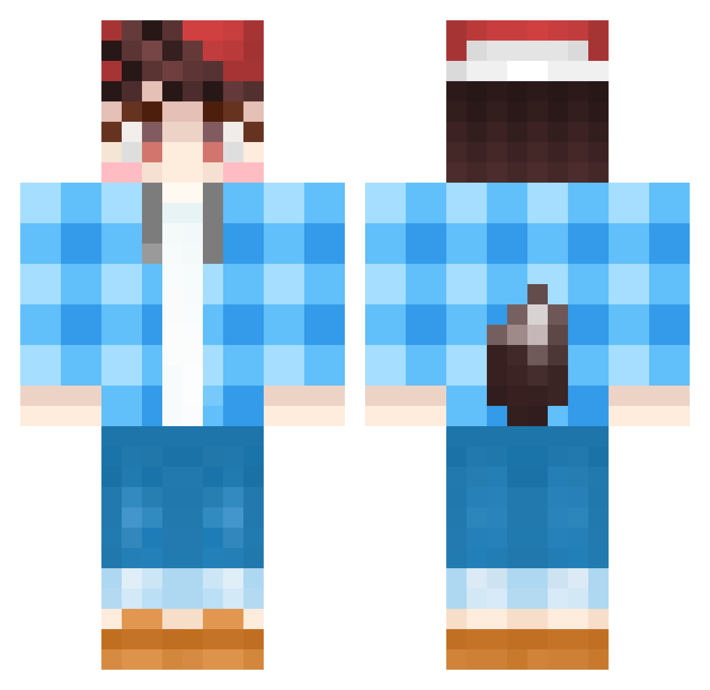 verystrongfist Minecraft skin, front and back view