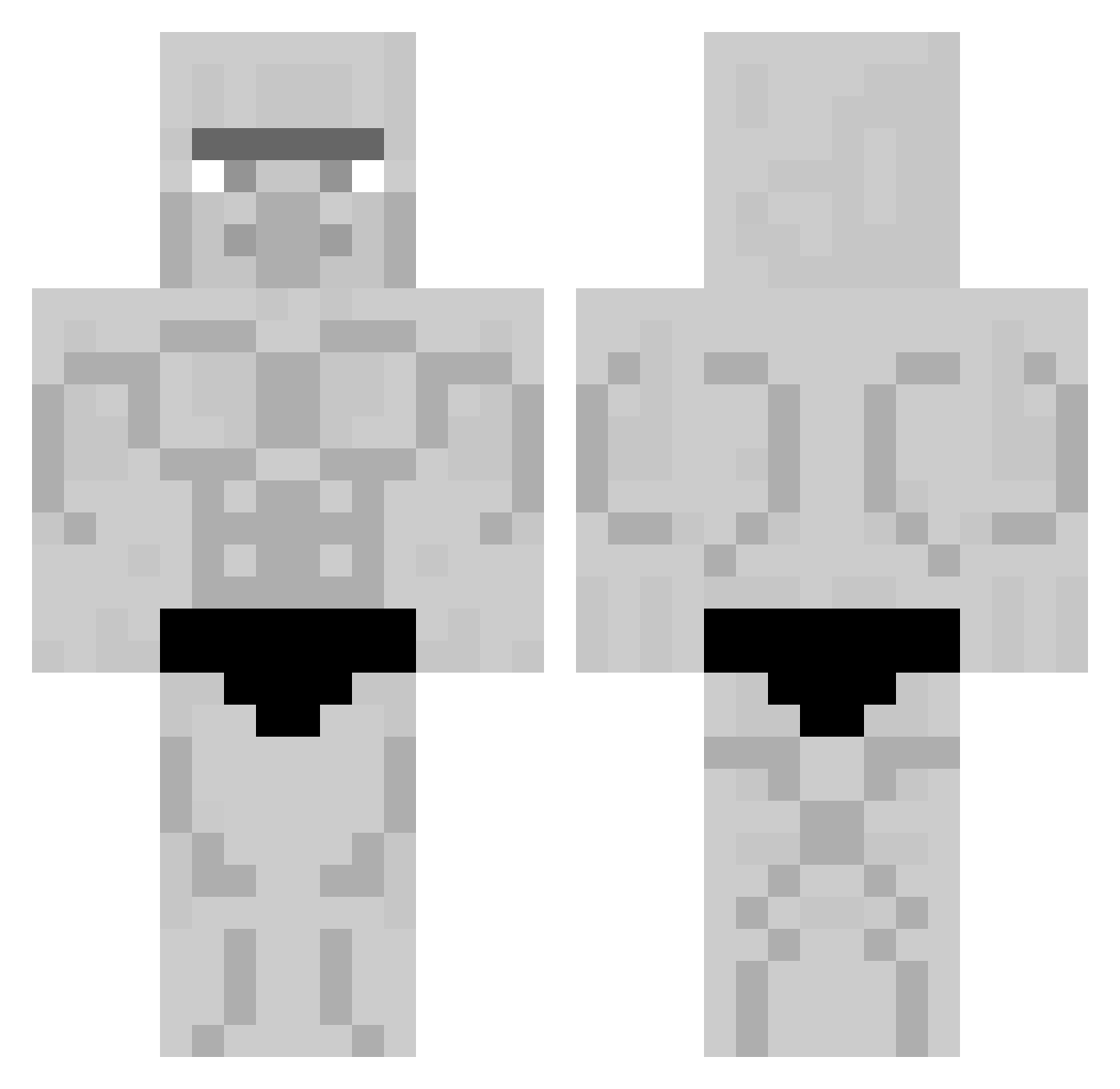 Agent4HD Minecraft skin, front and back view