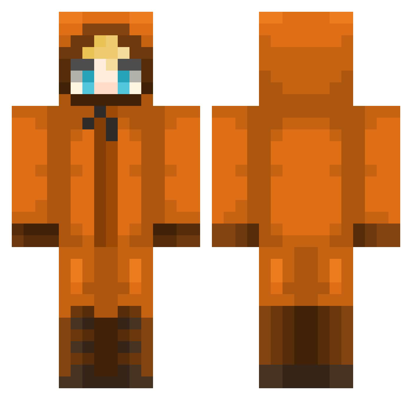 kakiruu Minecraft skin, front and back view