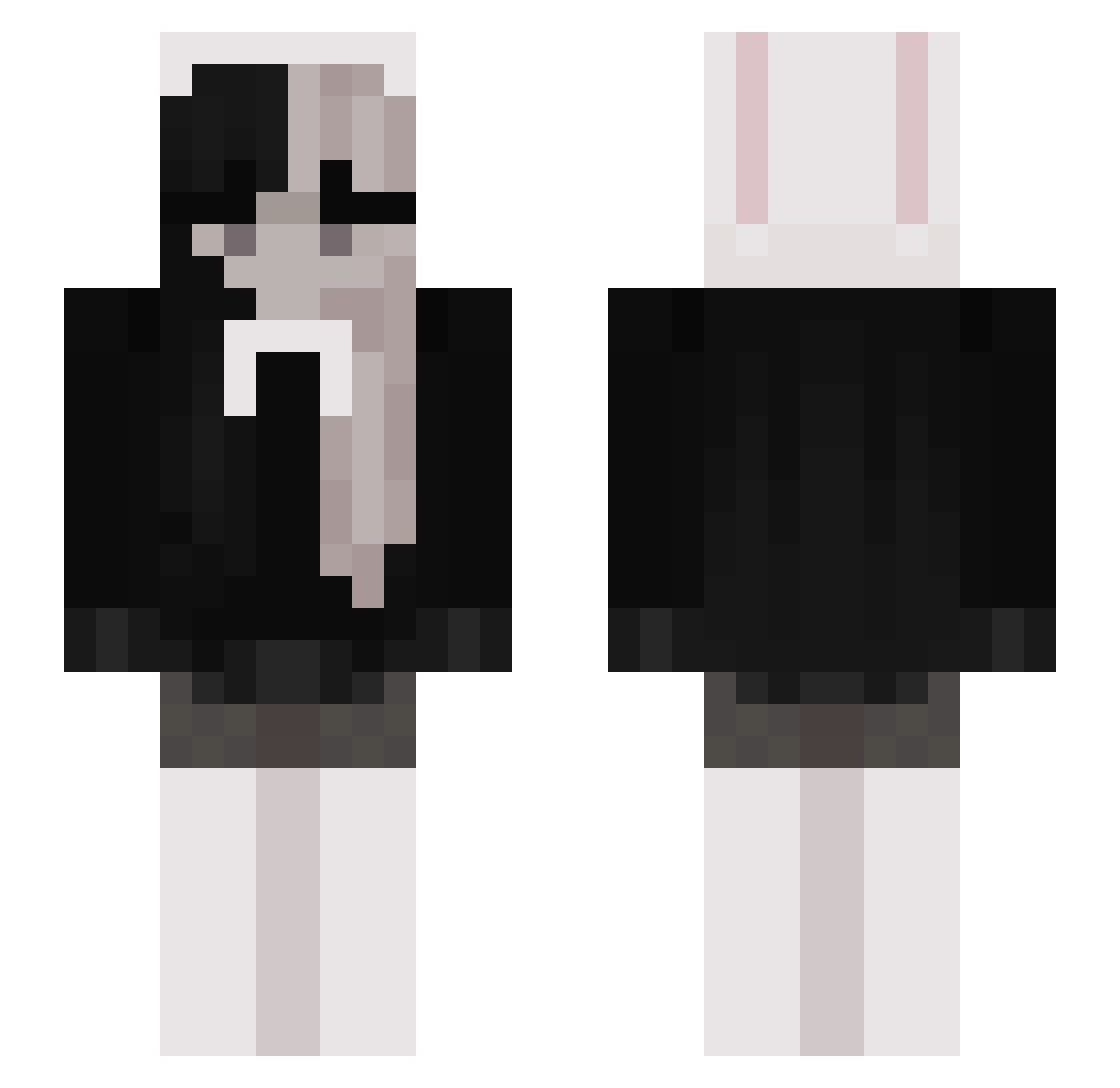 spiw Minecraft skin, front and back view