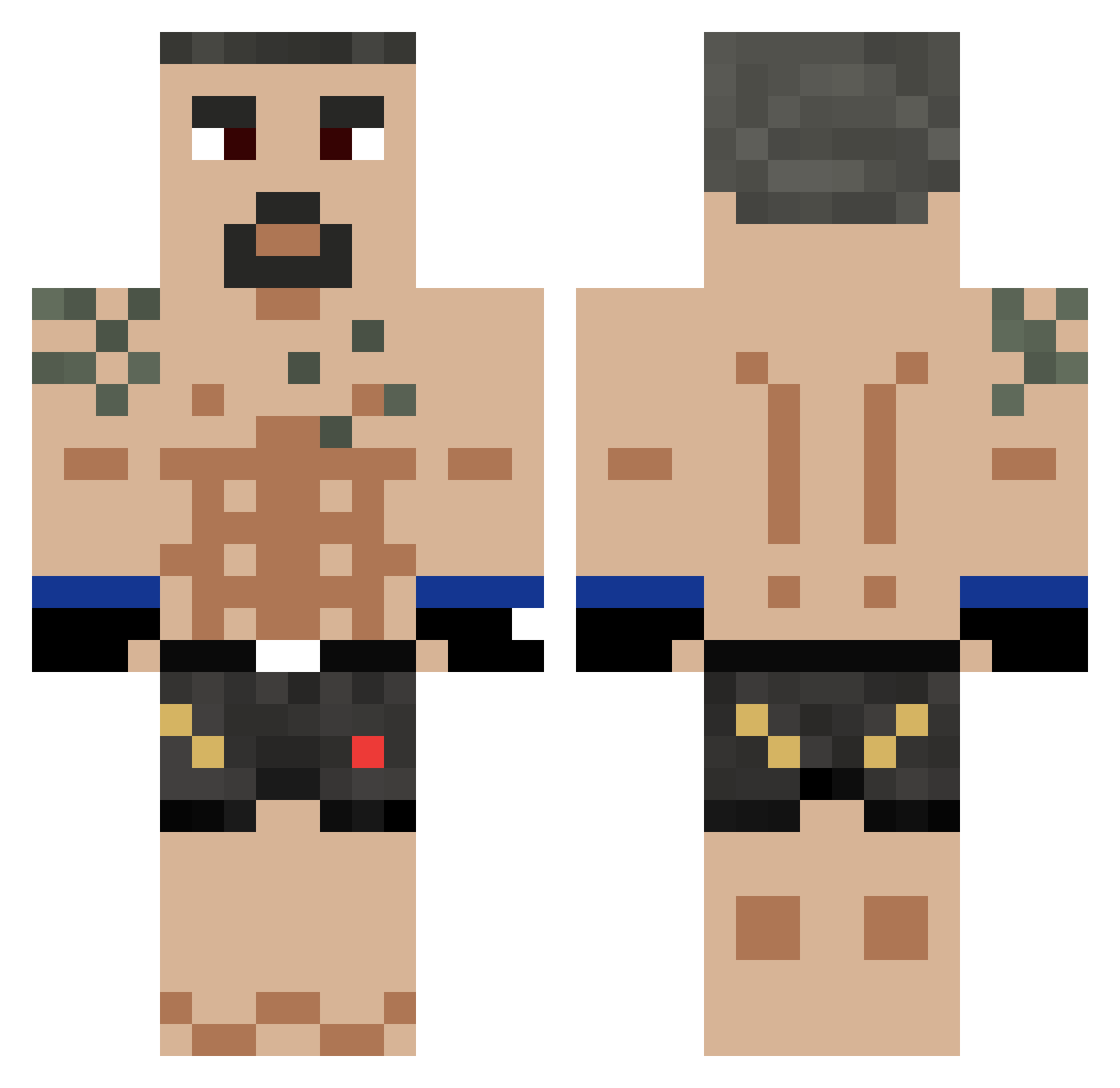 eggay Minecraft skin, front and back view