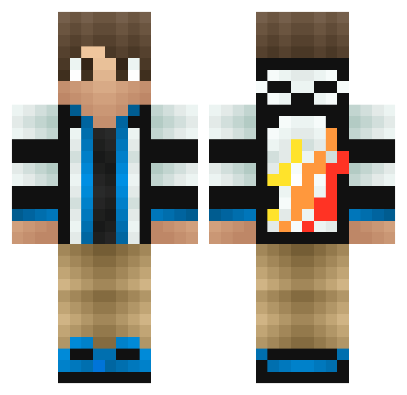 ZeldaMaster22 Minecraft skin, front and back view